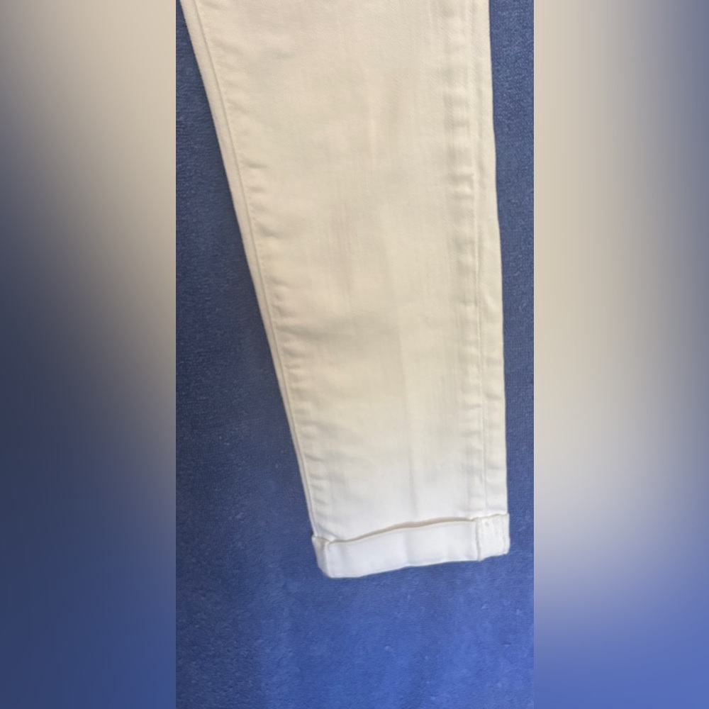 AG Adriano Goldschmied The Stilt Roll-Up Cigarette Jeans White Size 24 - Picture 4 of 7